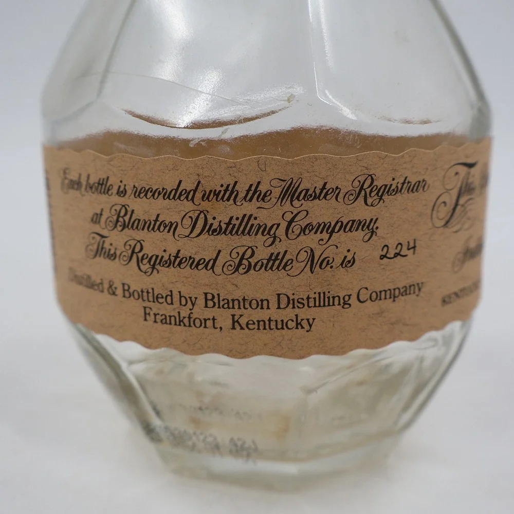 Blanton's Single Barrel Bourbon Whiskey Empty Bottle 750ml Clear Faceted 2-21-22